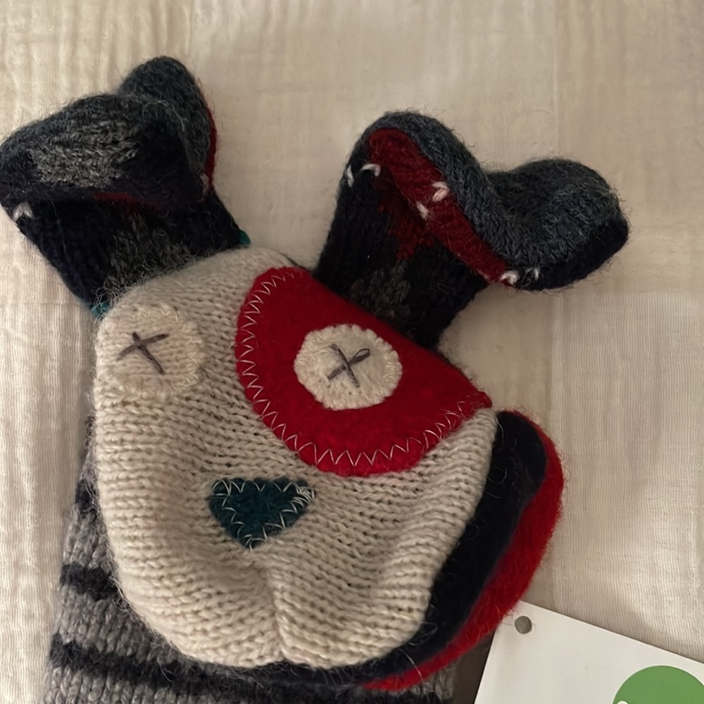Cate & Levi Handmade Knit Puppet puppy dog - Picture 2 of 4